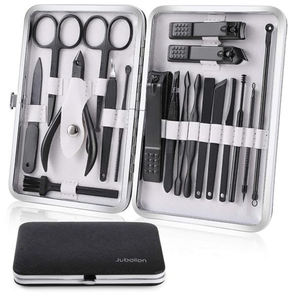 Manicure Set 19pcs Stainless Steel Professional Nail Clippers Pedicure Set - Picture 1 of 7